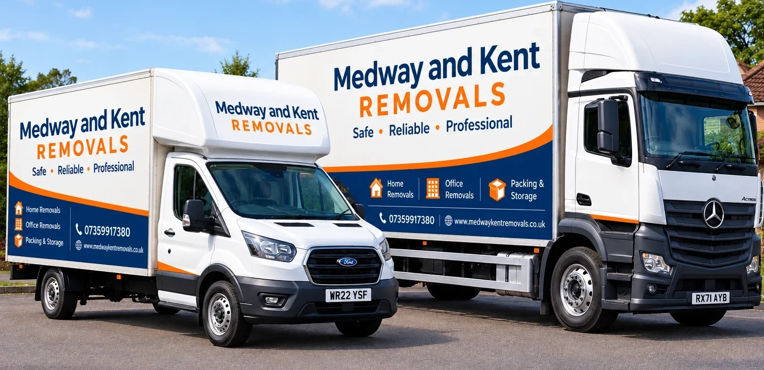The Medway and Kent Removals fleet, our Luton van and 7.5 tonne lorry