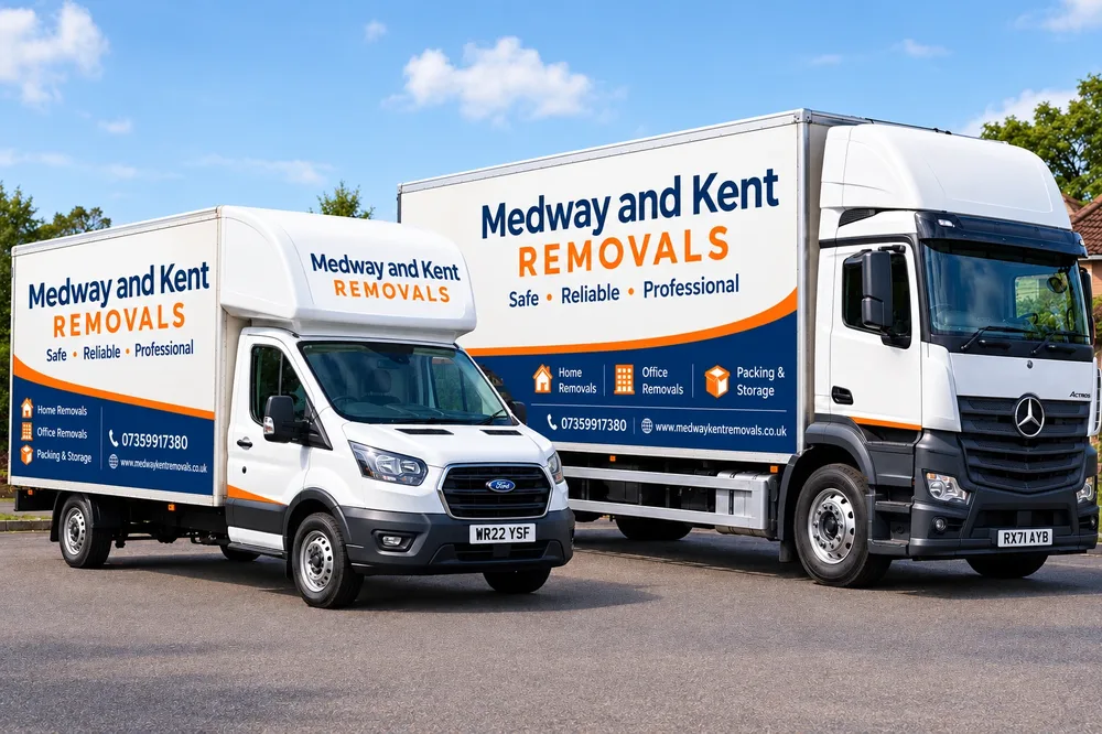 The Medway and Kent Removals fleet, our Luton van and 7.5 tonne lorry